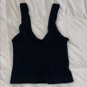 Urban Outfitters Black Ribbed Women's Top